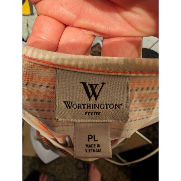 Worthington silky stretchy top size petite large - Picture 3 of 3